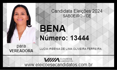 Candidato BENA 2024 - SABOEIRO - Eleições