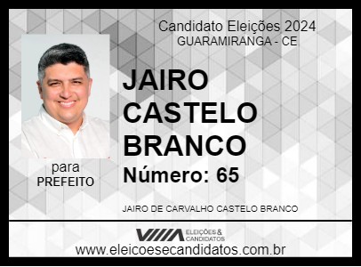 Candidato JAIRO CASTELO BRANCO 2024 - GUARAMIRANGA - Eleições