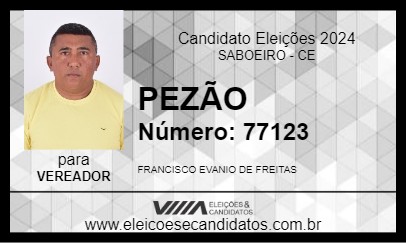 Candidato PEZÃO 2024 - SABOEIRO - Eleições