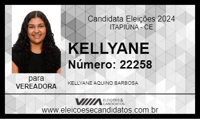 Candidato KELLYANE 2024 - ITAPIÚNA - Eleições