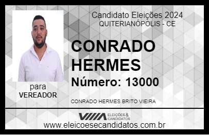 Candidato CONRADO HERMES 2024 - QUITERIANÓPOLIS - Eleições