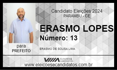 Candidato ERASMO LOPES 2024 - PARAMBU - Eleições