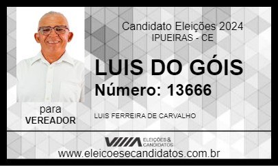 Candidato LUIS DO GÓIS 2024 - IPUEIRAS - Eleições