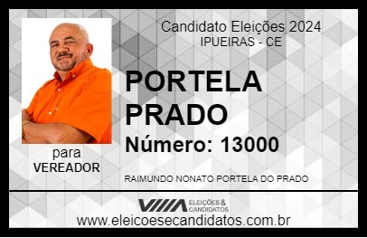 Candidato PORTELA PRADO 2024 - IPUEIRAS - Eleições