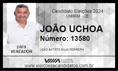 Candidato JOÃO UCHOA 2024 - UMIRIM - Eleições