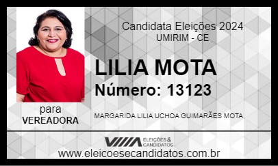 Candidato LILIA MOTA 2024 - UMIRIM - Eleições