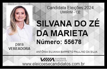 Candidato SILVANA DO ZÉ DA MARIETA 2024 - UMIRIM - Eleições