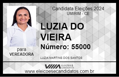 Candidato LUZIA DO VIEIRA 2024 - UMIRIM - Eleições