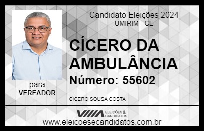 Candidato CÍCERO DA AMBULÂNCIA 2024 - UMIRIM - Eleições