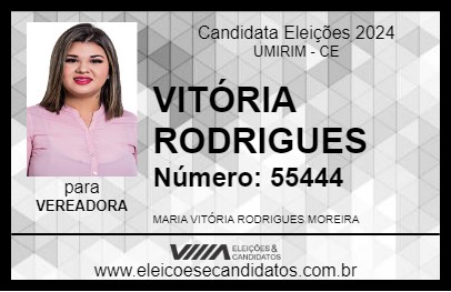 Candidato VITÓRIA RODRIGUES 2024 - UMIRIM - Eleições