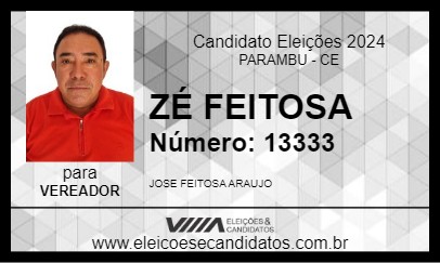 Candidato ZÉ FEITOSA 2024 - PARAMBU - Eleições