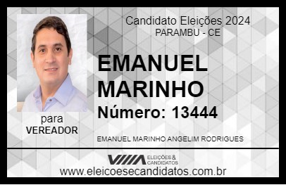 Candidato EMANUEL MARINHO 2024 - PARAMBU - Eleições