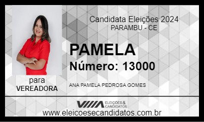 Candidato PAMELA 2024 - PARAMBU - Eleições