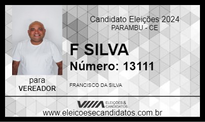 Candidato F SILVA 2024 - PARAMBU - Eleições