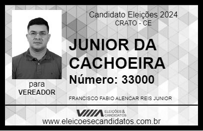 Candidato JUNIOR DA CACHOEIRA 2024 - CRATO - Eleições