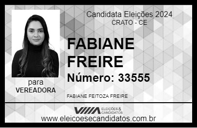 Candidato FABIANE FREIRE 2024 - CRATO - Eleições