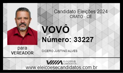 Candidato VOVÔ 2024 - CRATO - Eleições