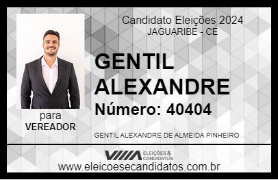 Candidato GENTIL ALEXANDRE 2024 - JAGUARIBE - Eleições