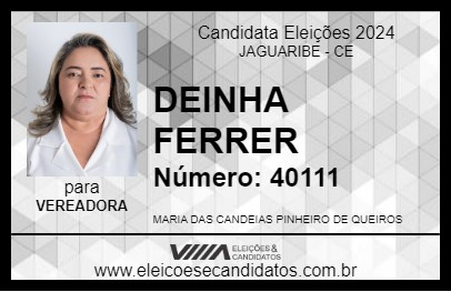 Candidato DEINHA FERRER 2024 - JAGUARIBE - Eleições