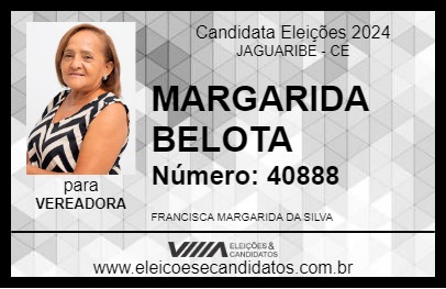 Candidato MARGARIDA BELOTA 2024 - JAGUARIBE - Eleições