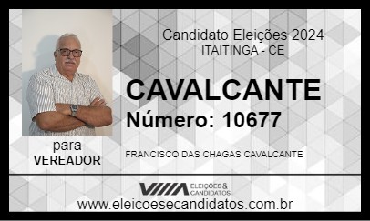 Candidato CAVALCANTE 2024 - ITAITINGA - Eleições