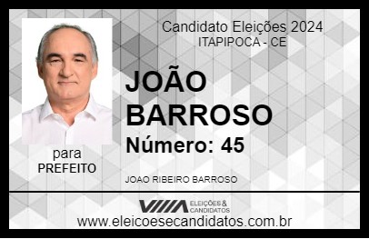 Candidato JOÃO BARROSO 2024 - ITAPIPOCA - Eleições