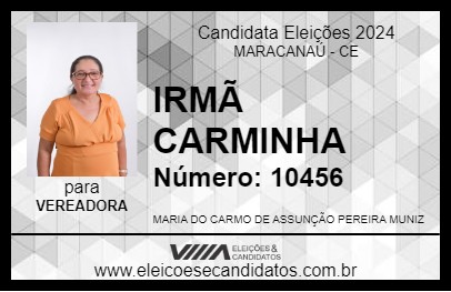 Candidato IRMÃ CARMINHA 2024 - MARACANAÚ - Eleições