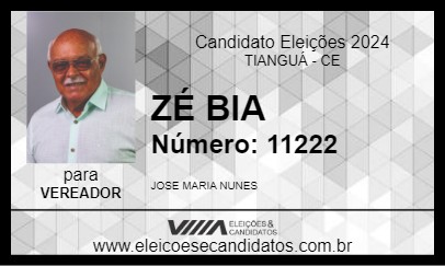 Candidato ZÉ BIA 2024 - TIANGUÁ - Eleições