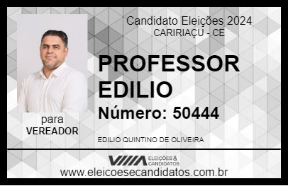 Candidato PROFESSOR EDILIO 2024 - CARIRIAÇU - Eleições