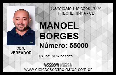 Candidato MANOEL BORGES 2024 - FRECHEIRINHA - Eleições