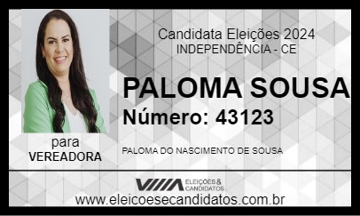 Candidato PALOMA SOUSA 2024 - INDEPENDÊNCIA - Eleições