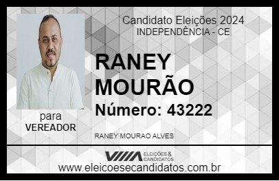 Candidato RANEY MOURÃO 2024 - INDEPENDÊNCIA - Eleições