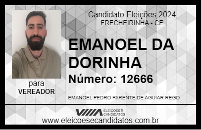 Candidato EMANOEL DA DORINHA 2024 - FRECHEIRINHA - Eleições