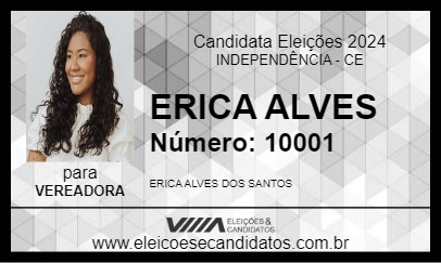 Candidato ERICA ALVES 2024 - INDEPENDÊNCIA - Eleições