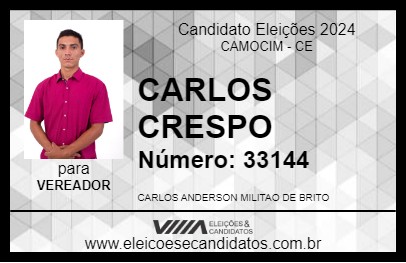 Candidato CARLOS CRESPO 2024 - CAMOCIM - Eleições