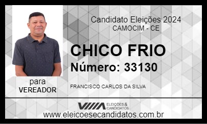 Candidato CHICO FRIO 2024 - CAMOCIM - Eleições