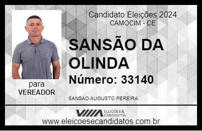 Candidato SANSÃO DA OLINDA 2024 - CAMOCIM - Eleições