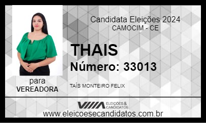 Candidato THAIS 2024 - CAMOCIM - Eleições