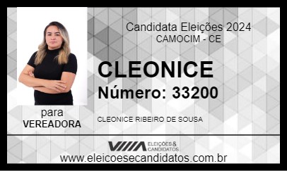 Candidato CLEONICE 2024 - CAMOCIM - Eleições