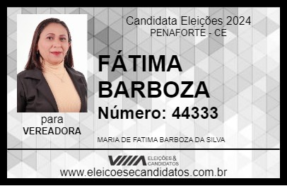 Candidato FÁTIMA BARBOZA 2024 - PENAFORTE - Eleições