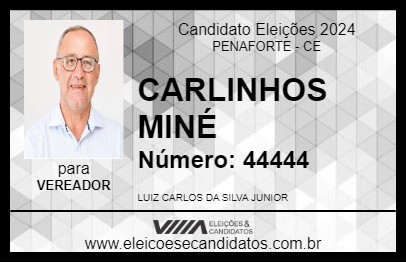 Candidato CARLINHOS MINÉ 2024 - PENAFORTE - Eleições