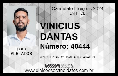 Candidato VINICIUS DANTAS 2024 - JATI - Eleições