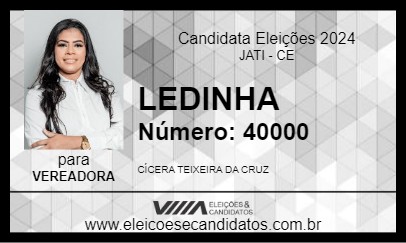 Candidato LEDINHA 2024 - JATI - Eleições