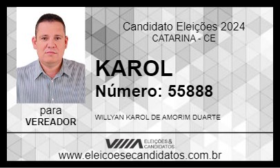 Candidato KAROL 2024 - CATARINA - Eleições