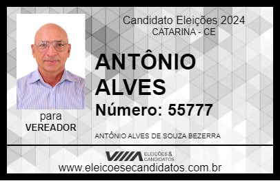 Candidato ANTÔNIO ALVES 2024 - CATARINA - Eleições