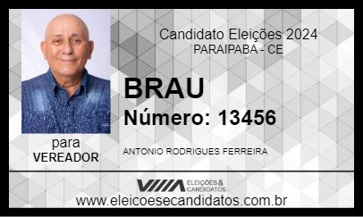 Candidato BRAU 2024 - PARAIPABA - Eleições