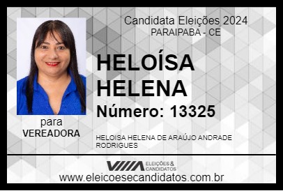 Candidato HELOÍSA HELENA 2024 - PARAIPABA - Eleições