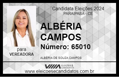 Candidato ALBÉRIA CAMPOS 2024 - PARAIPABA - Eleições