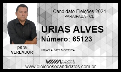 Candidato URIAS ALVES 2024 - PARAIPABA - Eleições