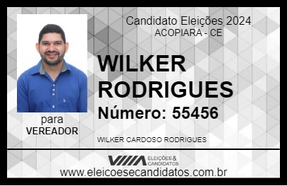 Candidato WILKER RODRIGUES 2024 - ACOPIARA - Eleições